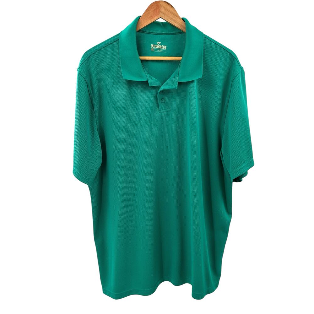 Outdoor Life Men’s Polo Shirt -‎ Hunter Green (Size XXL)